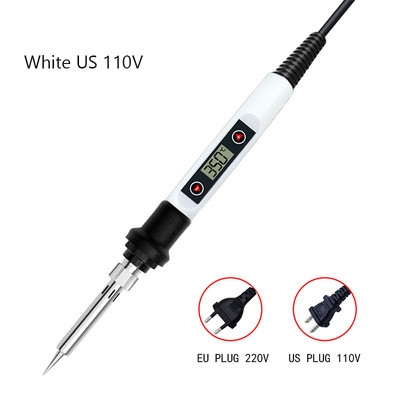 Ψηφιακό ηλεκτρικό κολλητήρι 80W Σετ Ρυθμιζόμενο σετ θερμοκρασίας 220V 110V Εργαλείο συγκόλλησης κεραμικό θερμαντήρα Συμβουλές συγκόλλησης Rework