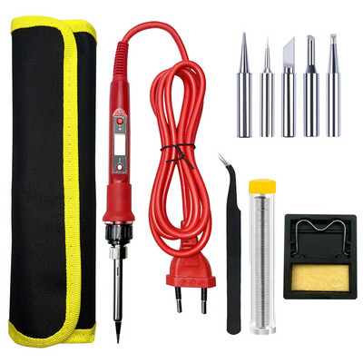80 W lemilo s podesivom temperaturom 220 V / 110 V LCD električno lemilo Alati za popravak za zavarivanje Us / EU utikač