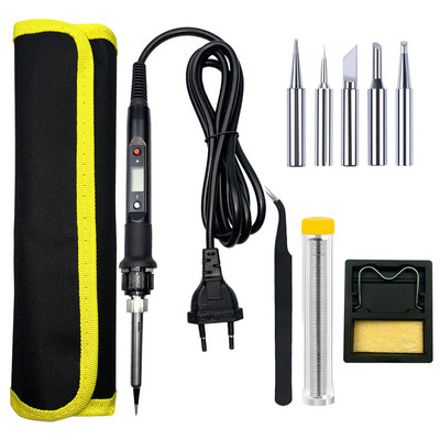 80 W lemilo s podesivom temperaturom 220 V / 110 V LCD električno lemilo Alati za popravak za zavarivanje Us / EU utikač