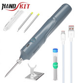 10 W-os akkumulátoros forrasztópáka, 3 fokozatú hőmérséklet-beállítás, gyors, miniatűr elektronikus alkatrészek forrasztása, C típusú töltés