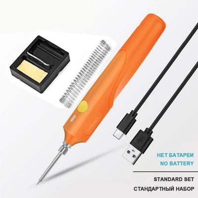10 W-os akkumulátoros forrasztópáka, 3 fokozatú hőmérséklet-beállítás, gyors, miniatűr elektronikus alkatrészek forrasztása, C típusú töltés