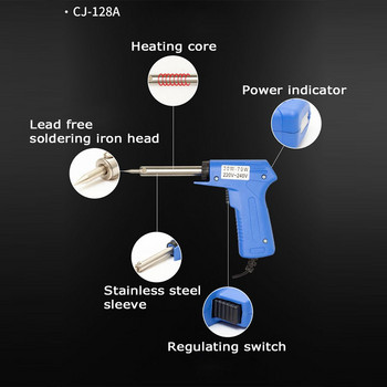 Професионална вътрешна/външна топлина Бързо нагряване EU Plug Двойна мощност Поялник Заваръчна горелка Инструменти за заваряване