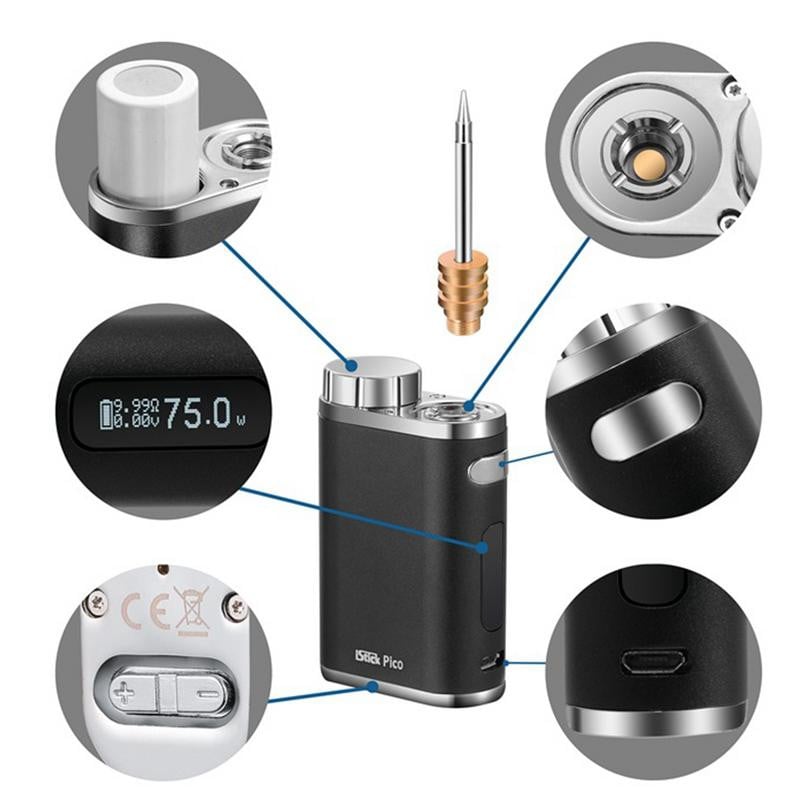 Επαναφορτιζόμενο κολλητήρι Φορητό συγκολλητικό σίδερο με ρυθμιζόμενη θερμοκρασία 1-75W ρυθμιζόμενη θερμοκρασία φορητό κιτ συγκόλλησης