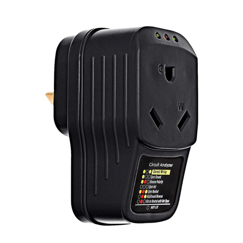 X37E 30 amperų viršįtampių apsauga, skirta RV Power Defender adapterio grandinės analizatoriui su LED indikatoriaus šviesa juoda / žalia / geltona