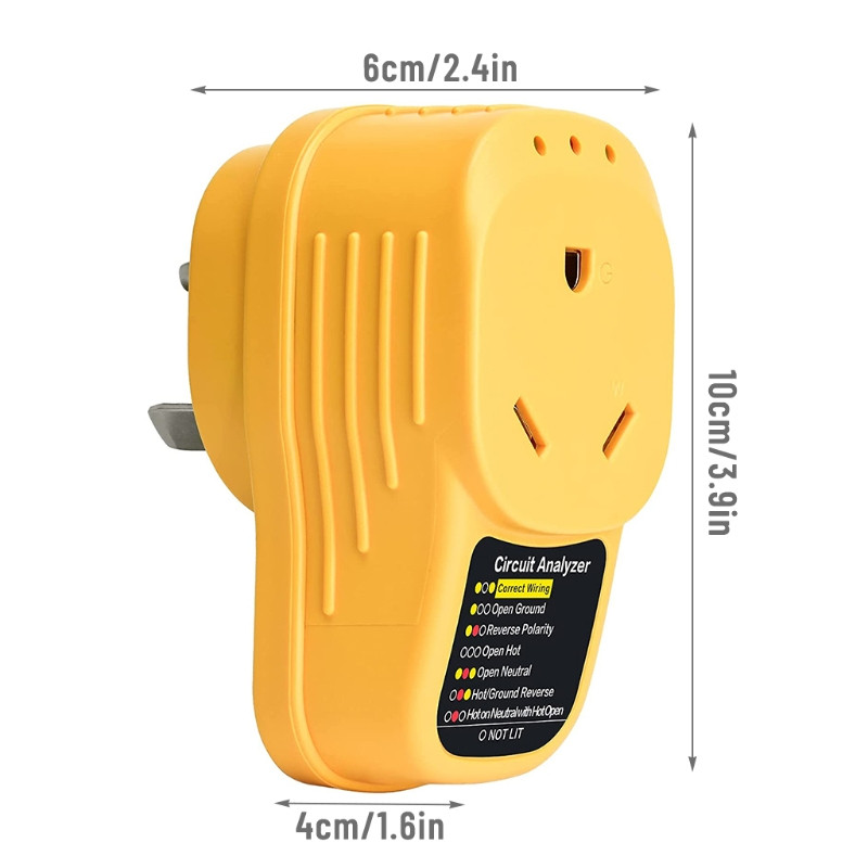 X37E 30 amperų viršįtampių apsauga, skirta RV Power Defender adapterio grandinės analizatoriui su LED indikatoriaus šviesa juoda / žalia / geltona