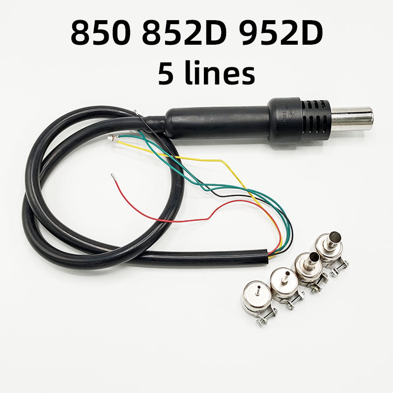 Universal 850 850B 852D 990A, λαβή πιστολιού θερμού αέρα, ψηφιακή βάση αποκόλλησης οθόνης 3 συρμάτων 5 συρμάτων