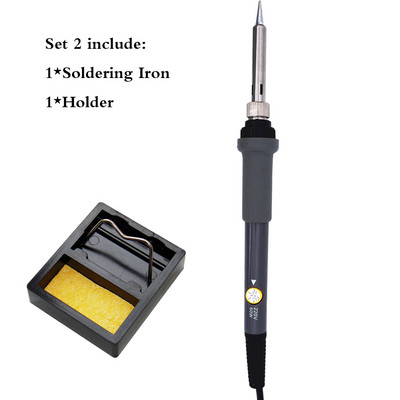 Mini forrasztópáka hőmérséklete állítható elektromos forrasztópáka átdolgozó állomás fogantyú hő ceruza hegesztő javító szerszámkészlet 60 W