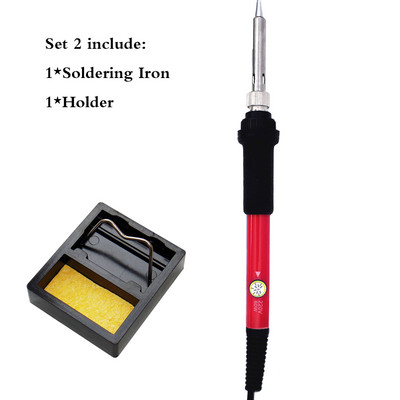 Mini forrasztópáka hőmérséklete állítható elektromos forrasztópáka átdolgozó állomás fogantyú hő ceruza hegesztő javító szerszámkészlet 60 W