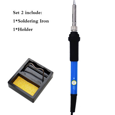 Mini forrasztópáka hőmérséklete állítható elektromos forrasztópáka átdolgozó állomás fogantyú hő ceruza hegesztő javító szerszámkészlet 60 W