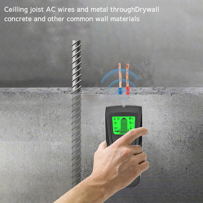 Metāla koka detektors 3 in 1 stud Finder LCD ekrāns Precīza pozīcija tapu sensors, biezuma mērīšanas instrumenti sienas staru skeneris