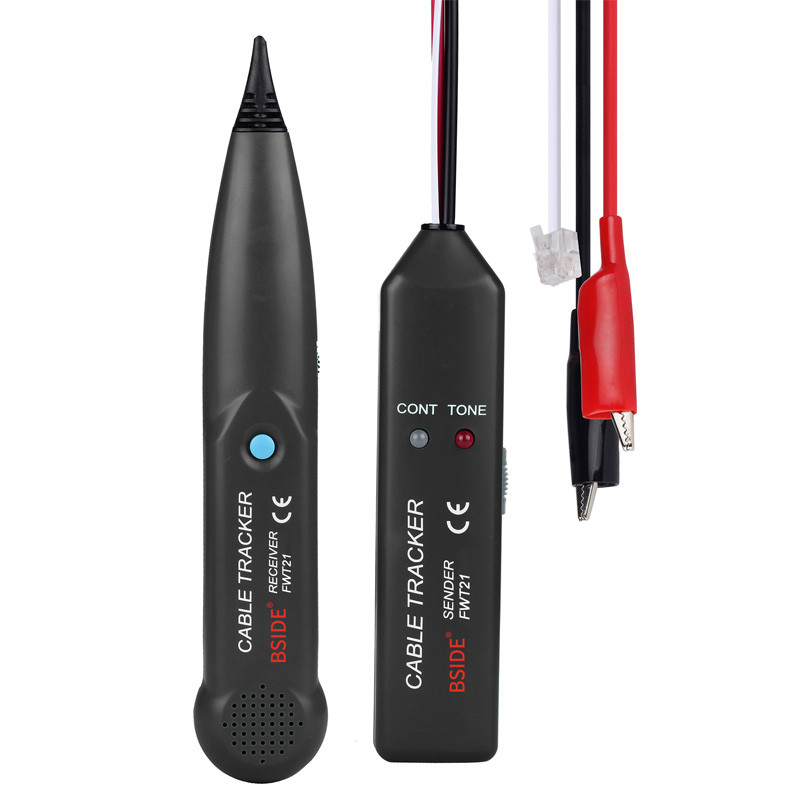 BSIDE FWT21 telefona līnijas detektora līnijas meklētājs tīkla kabeļa pārbaudītājs RJ11 pārbaudītājs nepārtrauktības pārbaude vadu izsekotājs kabeļa izsekotājs