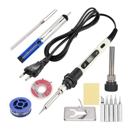 Állítható hőmérséklet kapcsolóval Elektromos forrasztópáka 80W digitális kijelző 220V hegesztőszerszám kiforrasztó szivattyú javítószerszámok