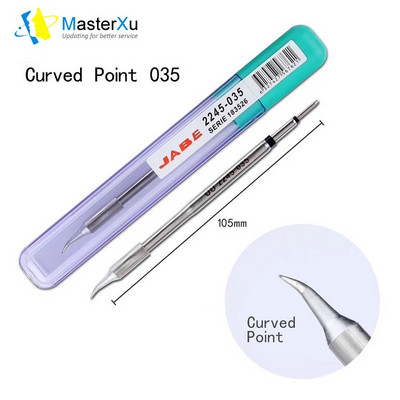 MasterXu JABE UD 1200 uzgaļi UD-1200 lodēšanas stacijas uzgalis, asas izliekuma asmeņi lēciena vadam Home Button Repair Face ID Flex remonts