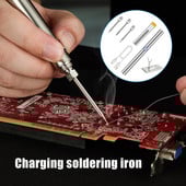 Fier de lipit cu încărcare fără fir 5v 15w Usb Reîncărcabil rapid 380°c Instrument de sudare Microelectronică Fier portabil R I7z9
