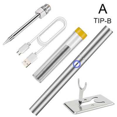 Fier de lipit cu încărcare fără fir 5v 15w Usb Reîncărcabil rapid 380°c Instrument de sudare Microelectronică Fier portabil R I7z9