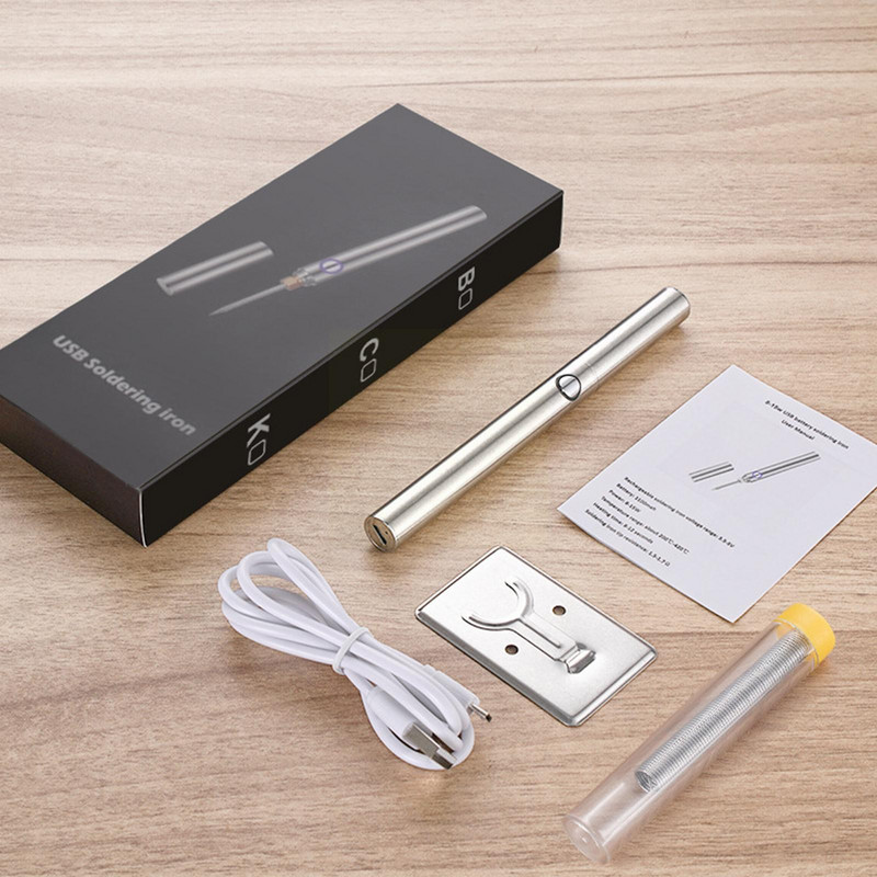 Fier de lipit cu încărcare fără fir 5v 15w Usb Reîncărcabil rapid 380°c Instrument de sudare Microelectronică Fier portabil R I7z9