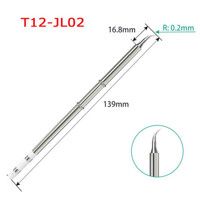 T12 elektromos forrasztópáka hegyű forrasztóállomás készletek Réz ólommentes hegesztőeszköz Fx951 Rework Station hegesztőpadhoz