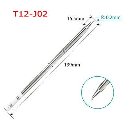 T12 elektromos forrasztópáka hegyű forrasztóállomás készletek Réz ólommentes hegesztőeszköz Fx951 Rework Station hegesztőpadhoz