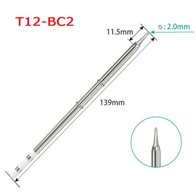 T12 elektromos forrasztópáka hegyű forrasztóállomás készletek Réz ólommentes hegesztőeszköz Fx951 Rework Station hegesztőpadhoz