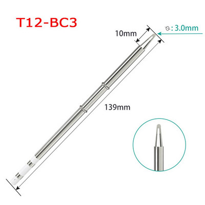 T12 elektromos forrasztópáka hegyű forrasztóállomás készletek Réz ólommentes hegesztőeszköz Fx951 Rework Station hegesztőpadhoz