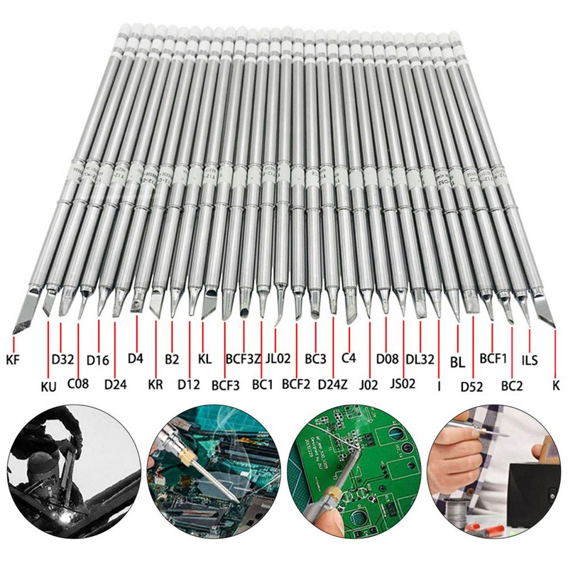 T12 elektromos forrasztópáka hegyű forrasztóállomás készletek Réz ólommentes hegesztőeszköz Fx951 Rework Station hegesztőpadhoz