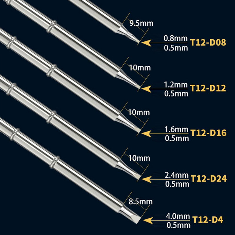 T12 elektromos forrasztópáka hegyű forrasztóállomás készletek Réz ólommentes hegesztőeszköz Fx951 Rework Station hegesztőpadhoz