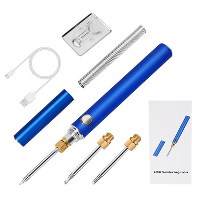 Hordozható vezeték nélküli töltés elektromos forrasztópáka ón forrasztópáka USB gyorstöltő mikroelektronikai javítás hegesztőszerszámok