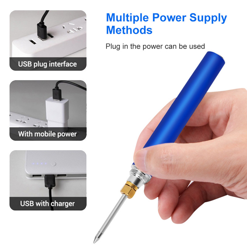 Hordozható vezeték nélküli töltés elektromos forrasztópáka ón forrasztópáka USB gyorstöltő mikroelektronikai javítás hegesztőszerszámok