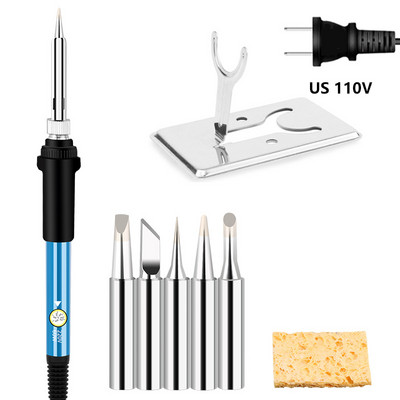 11 az 1-ben, állítható hőmérsékletű elektromos forrasztópáka 220V 110V 60W hegesztőforrasztó-újrafeldolgozó állomás melegítő ceruzacsúcsok javítószerszám