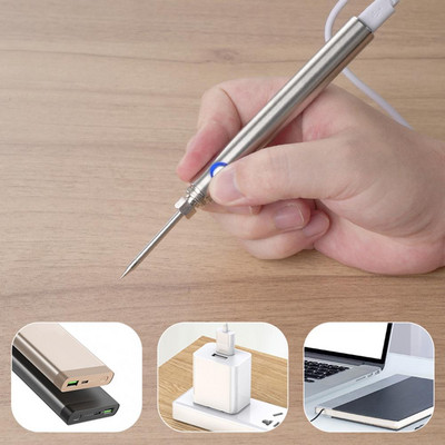 1 készlet Kényelmes mini forrasztópáka Biztonságos a használatra Forrasztó ón toll USB töltő Mini forrasztó hegesztőtoll javítás