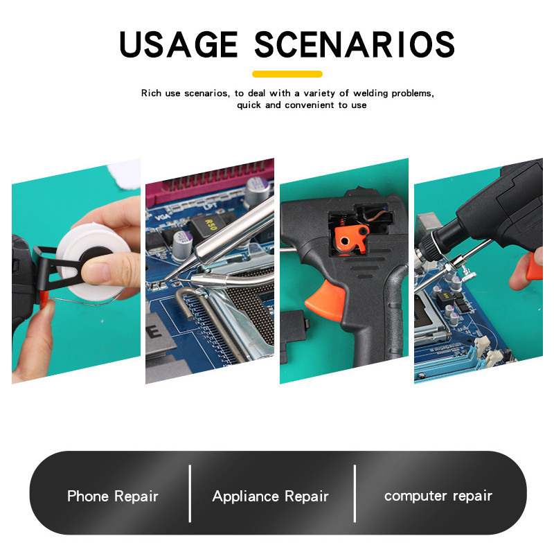 110V/220V 60W Rokas elektriskais lodāmurs Iekšējā apkure lodēšanas pistole Solda Automātiski nosūtīt skārda BGA metināšanas rīkus
