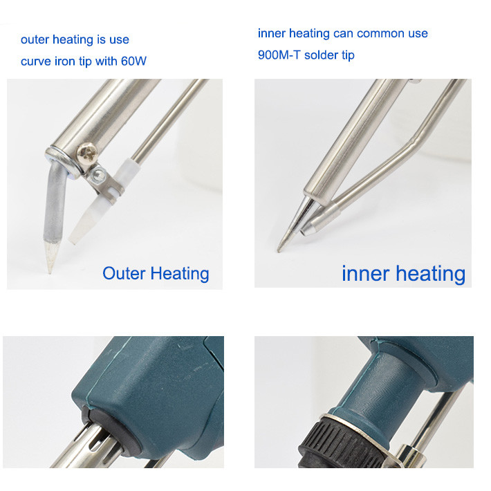 220V 60W rankinis litavimo pistoletas elektrinis pistoleto tipas geležies automatinis litavimo aparatas automatiškai išorinis karštas skardos geležies pistoletas