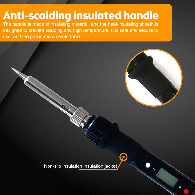 80W elektriline digitaalne jootekolb AC220-240V AC110-120V Temperatuur reguleeritav jootmise imemisseadmega keevitamiseks jootmiseks