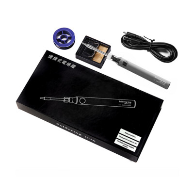 Set fier de lipit electric 5V 8W, încărcare USB, temperatură reglabilă, instrumente portabile de reparații reîncărcabile cu stație de lipit