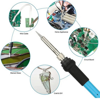 Συγκολλητικό σίδερο ρυθμιζόμενης θερμοκρασίας Ηλεκτρικό συγκολλητικό σίδερο Rework Station Mini Handle Heat Pencil Welding Repair Tools 220V 110V