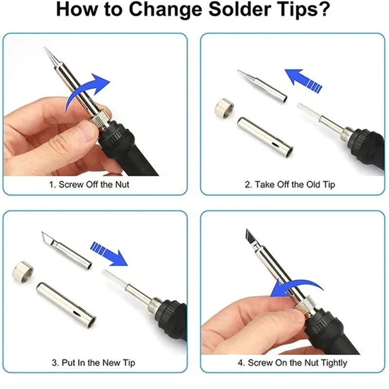 Jootekolb Reguleeritava temperatuuriga elektriline jootekolb ümbertöötlemisjaam minikäepidemega kuumapliiats keevitamise remonditööriistad 220V 110V