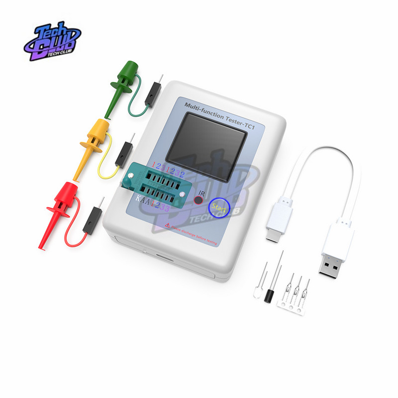 LCR-TC1 TC1 LCR-T7 tranzisztor tesztelő multiméter színes kijelzős TFT dióda trióda MOS/PNP/NPN kondenzátor ellenállás tranzisztorhoz