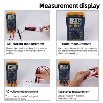 A830L LCD Ψηφιακό πολύμετρο DC Τάση AC Δίοδος Συχνότητας Πολυλειτουργικός Δοκιμαστής Volt Δοκιμή ρεύματος βολτόμετρο Αμπερόμετρο μετρητή