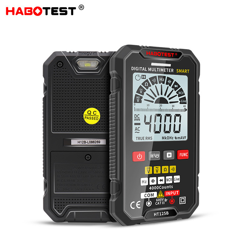 HABOTEST digitaalne multimeeter HT125A HT125B automaatne multimetro AC 600V DC 600V pinge 4000 loeb professionaalsete multimeetrite tester