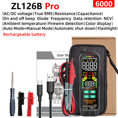 BSIDE A1 Tester napona Detektor Multimetar Zaslon u boji Beskontaktna električna olovka Dual Range Test žice pod naponom Ohm Hz NCV metar