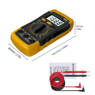 A830L LCD digitalni multimetar AC DC napon Dioda Freguency Multitester Strujni ispitivač Svjetleći zaslon s funkcijom zujanja