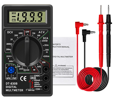 DT830B AC/DC LCD digitális multiméter 750/1000V Voltmérő Ampermérő Ohm Tesztelő Nagy biztonságú kézi mérő digitális multiméter