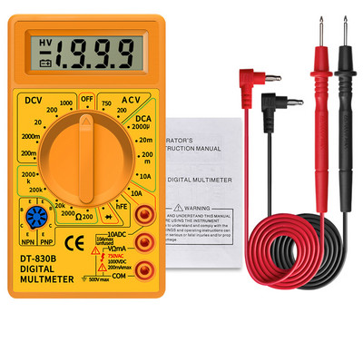 DT830B AC/DC LCD Multimetru digital 750/1000V Voltmetru Ampermetru Ohm Tester Contor portabil de înaltă siguranță Multimetru digital