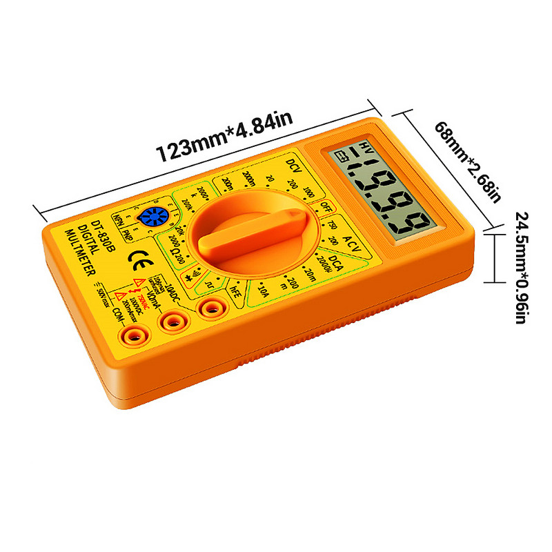 DT830B AC/DC LCD Multimetru digital 750/1000V Voltmetru Ampermetru Ohm Tester Contor portabil de înaltă siguranță Multimetru digital