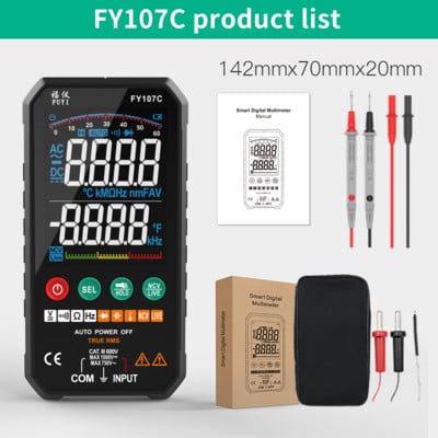 FUYI New Generation 600V Smart Telefon inteligent Multimetru digital Ohm Capacitate Hz AC DC NCV Advance Multimetro Tester