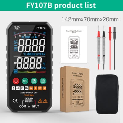 FUYI New Generation 600V Smart Telefon inteligent Multimetru digital Ohm Capacitate Hz AC DC NCV Advance Multimetro Tester