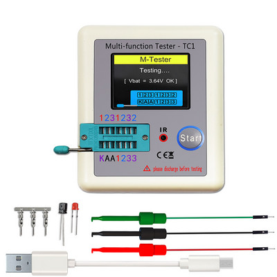 LCR-TC1 LCR-T7 transistori tester multimeeter värviline ekraan TFT dioodtrioodi MOS/PNP/NPN kondensaatori takisti transistori jaoks
