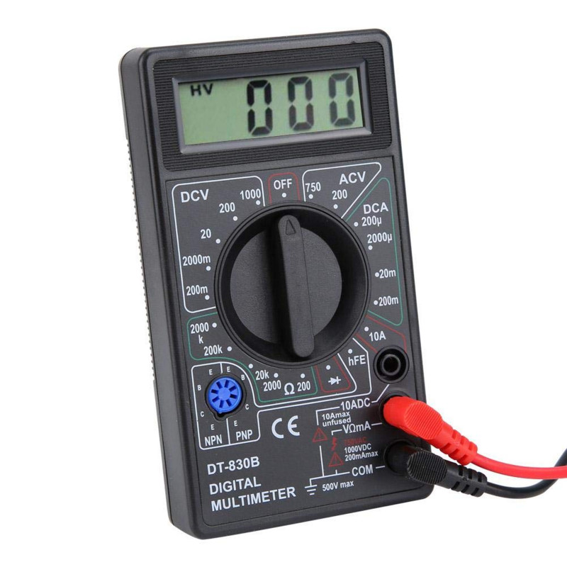 DT830B AC/DC LCD digitális multiméter 750/1000V Voltmérő Ampermérő Ohm Tesztelő Nagy biztonságú kézi mérő digitális multiméter