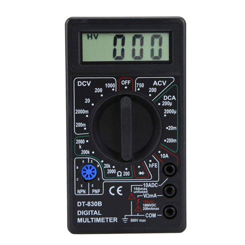 DT830B AC/DC LCD digitális multiméter 750/1000V Voltmérő Ampermérő Ohm Tesztelő Nagy biztonságú kézi mérő digitális multiméter