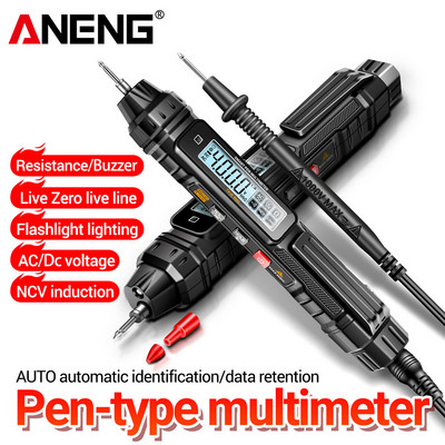 ANENG A3005 digitális multiméter toll 4000 Counts Professzionális mérő, érintésmentes automatikus AC/DC feszültségvizsgáló Ohm dióda NCV tesztelő eszköz